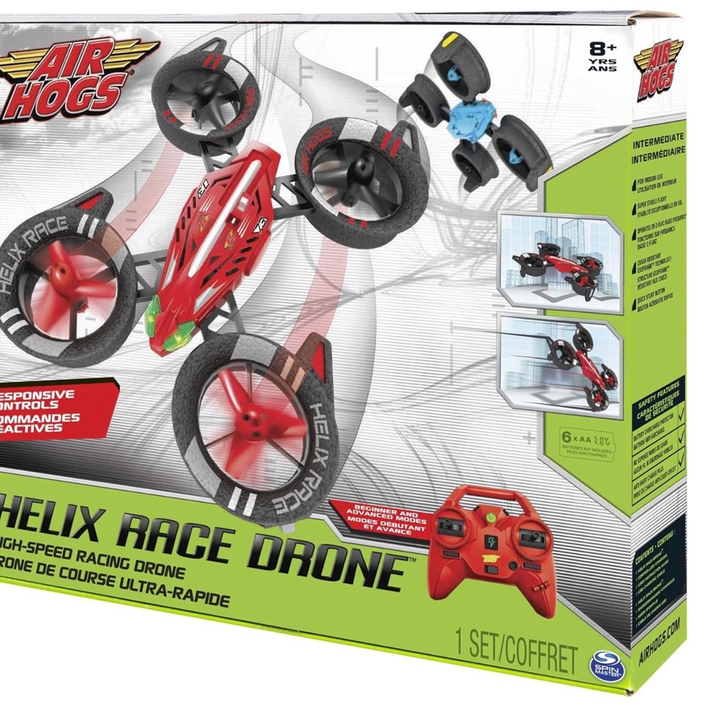 Air Hogs, Helix Race Drone, 2.4 GHZ, Red RC Vehicle